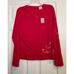 Danskin Stretchfit Relaxed Top Womens L Pink‎ Dragonfly Activewear Y2K NWT